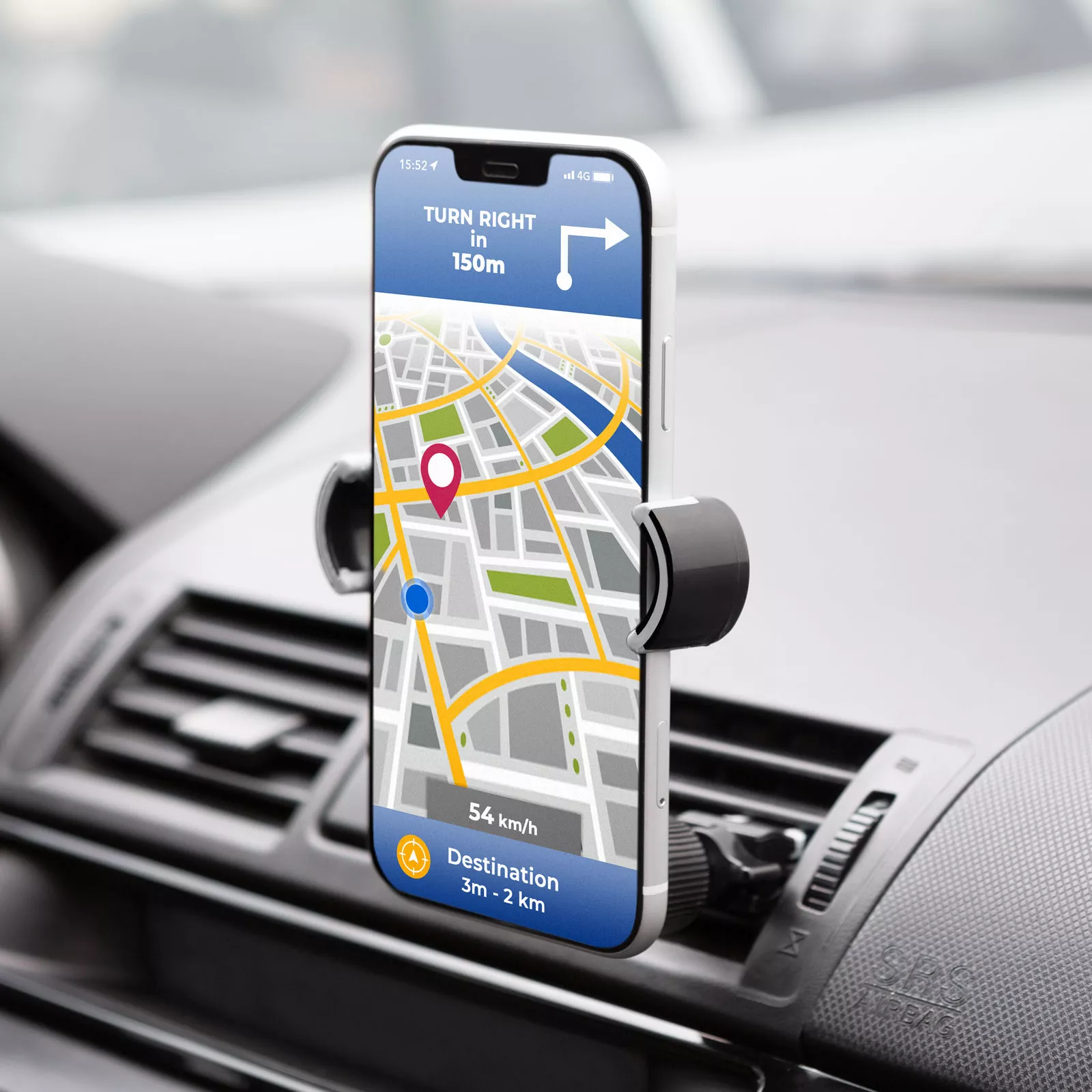 Suport auto de telefon cu fixare în grilajul de aerisire negru MNC – IoElectronice.ro [2]