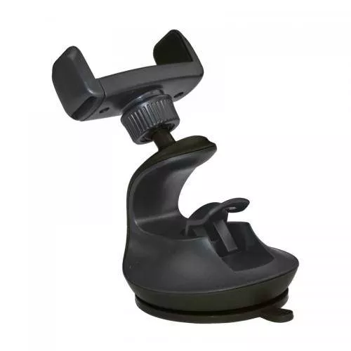 Suport auto pentru telefon cu ventuză Well, tip auto, culoare negru, accesoriu compatibil cu majoritatea smartphone-urilor. [2]