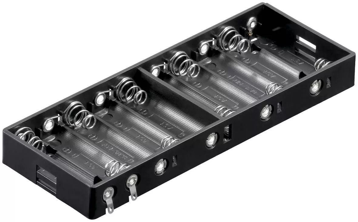 Electrice - Suport baterie 10x AA R6 cu contacte pentru lipire Goobay