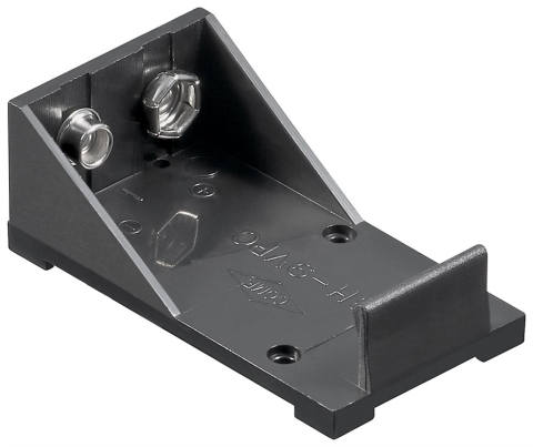 Suporti baterii-acumulatori - Suport baterie 1x 9V cu lamela pentru lipire negru 11995 Goobay - IoElectronice.ro