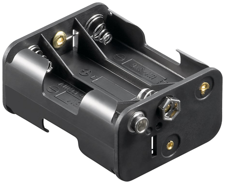 Suporti baterii-acumulatori - Suport baterie 6x AA R6 conector 9V negru Goobay model 11467 pentru alimentare dispozitive