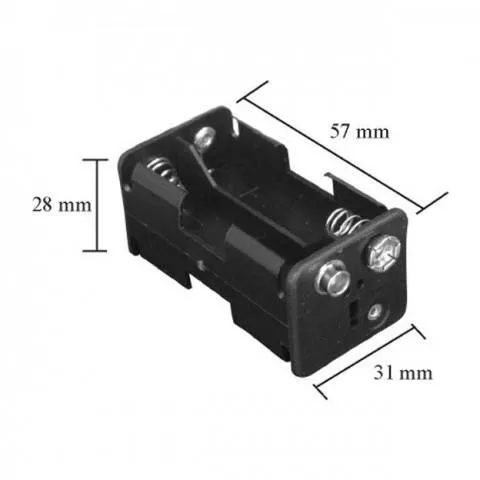 Suport baterii 4x AA cu mufă de conectare 9V OEM, garanție 24 luni, compatibil cu baterii R6 și 6LR61 [1]