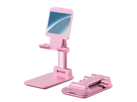 Suporti - Suport birou reglabil telefon tabletă Choetech H88-PK-HW roz, înălțime ajustabilă, compatibil cu dispozitive de până la 10 inch