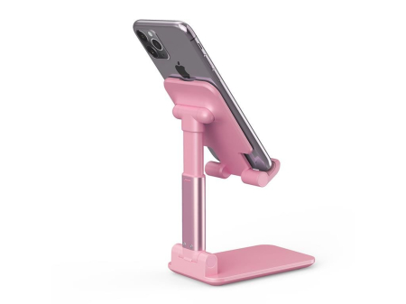 Suport birou reglabil telefon tabletă Choetech H88-PK-HW roz, înălțime ajustabilă, compatibil cu dispozitive de până la 10 inch [2]
