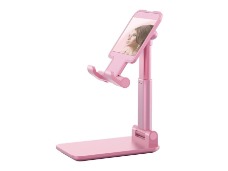 Suport birou reglabil telefon tabletă Choetech H88-PK-HW roz, înălțime ajustabilă, compatibil cu dispozitive de până la 10 inch [1]