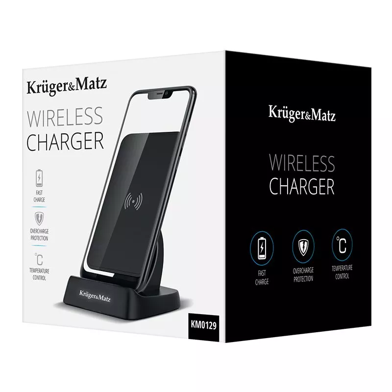 Suport încărcare inductivă QI Kruger&Matz, distanță 8 mm, tip auto, design compact. [4]