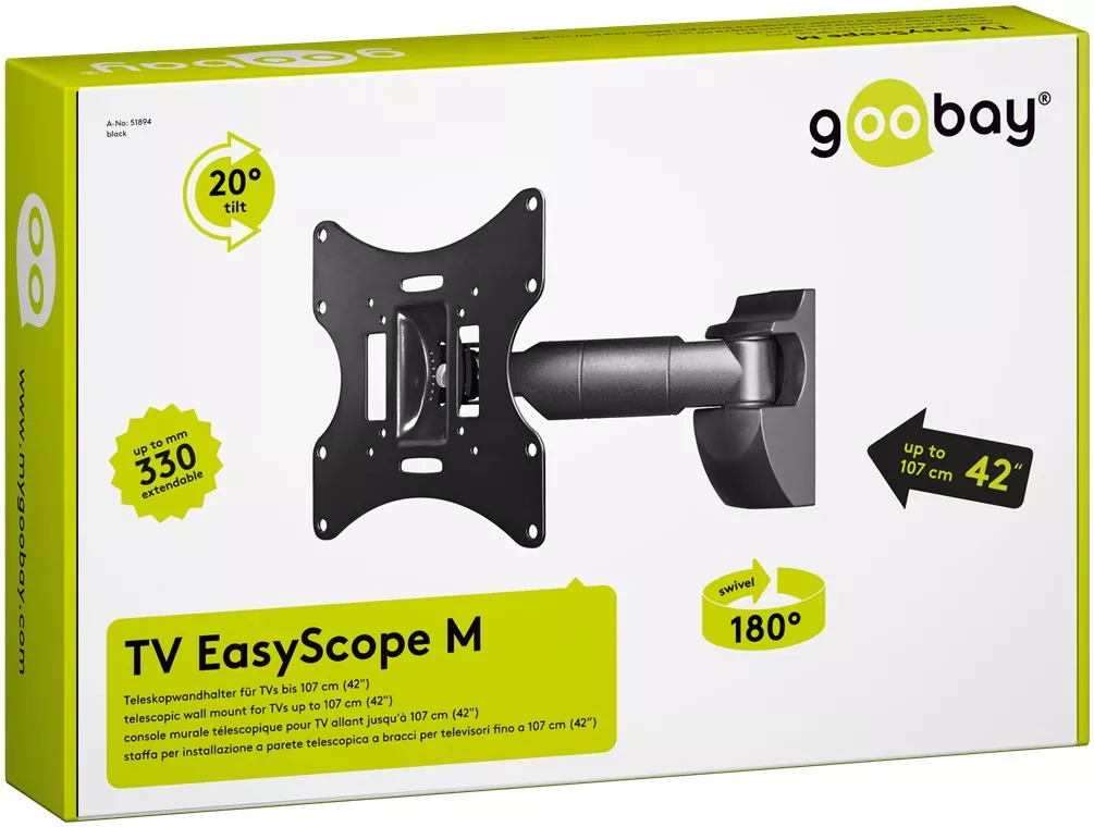 Suport LCD 43-107cm 30KG 1 brat negru GOOBAY – IoElectronice.ro [3]
