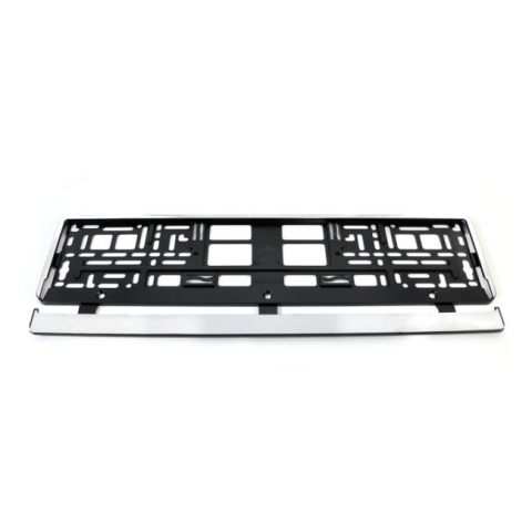Suport număr înmatriculare cromat din plastic – Accesoriu auto elegant și durabil [1]