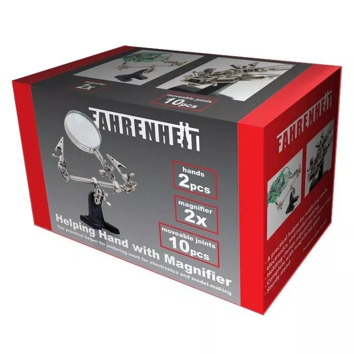 Suport placă circuit imprimat cu lupă 2x Fahrenheit 10102 – Accesoriu pentru reparare și inspectare electronică [3]