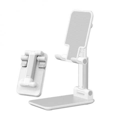 Suporti - Suport reglabil de birou pentru telefon și tabletă, design anti-alunecare, compatibil 4-12.9 inci, alb, Choetech H88