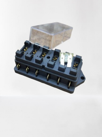 Sigurante auto - Suport siguranta auto medie 20mm în cutie/bloc cu 6 sigurante – Soluție fiabilă pentru electrica auto