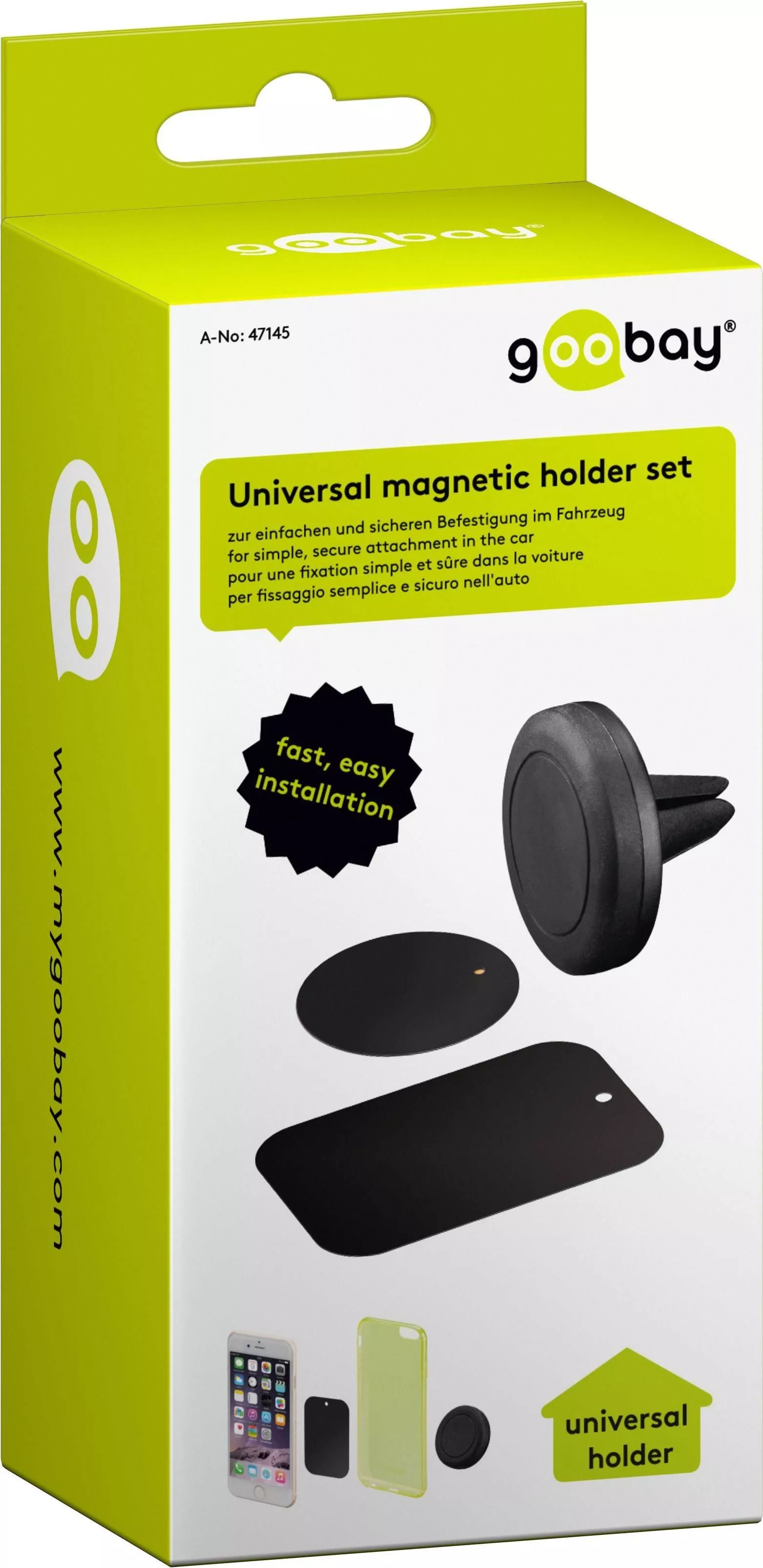 Suport telefon universal magnet in grila ventilatie auto Goobay - IoElectronice.ro [5]