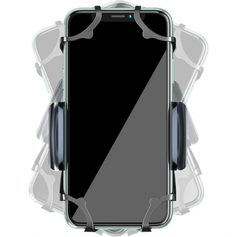 Suport telefon pentru bicicletă negru Inter-Tech MTH-200, compatibil 4.5-7 inch, rotire 360°, ajustare verticală, prindere sigură [3]