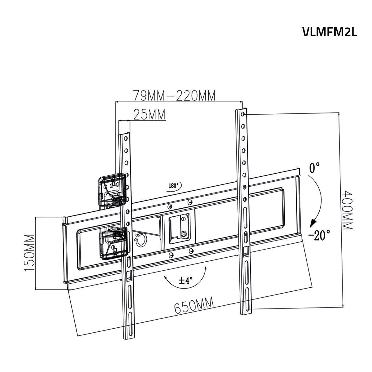 Suport TV de perete 37-70" 35kg Valueline – IoElectronice.ro [2]