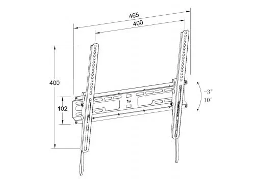 Suport TV LCD inclinabil cu snur de perete 23"-60" Well - IoElectronice.ro [1]