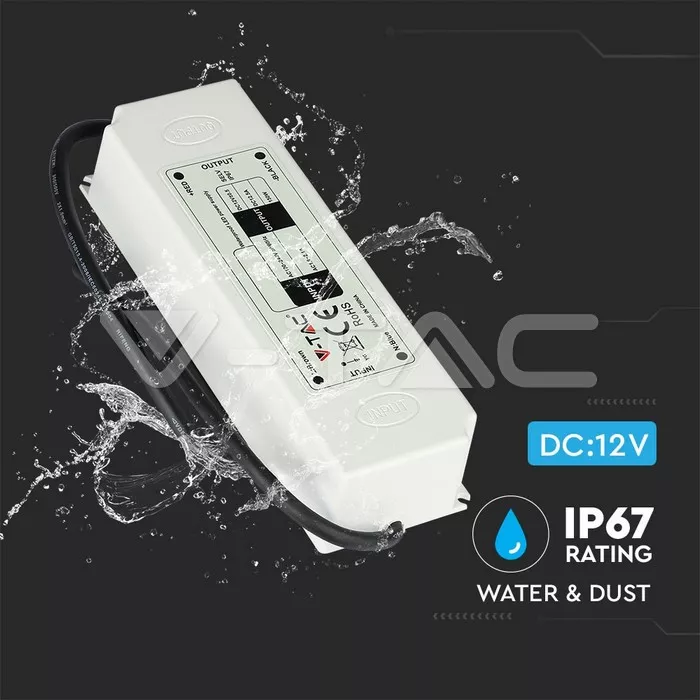 Sursa alimentare LED 12V 12.5A 150W IP67 V-TAC pentru iluminat exterior și interior [1]