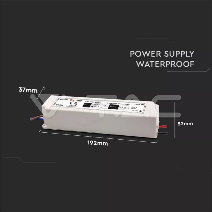 Sursa alimentare banda LED 12V 8A 100W IP67 V-TAC pentru iluminat exterior [2]