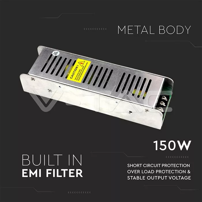 Sursă alimentare 24V 150W 6.5A IP20 V-TAC pentru iluminat LED și echipamente electrice [2]