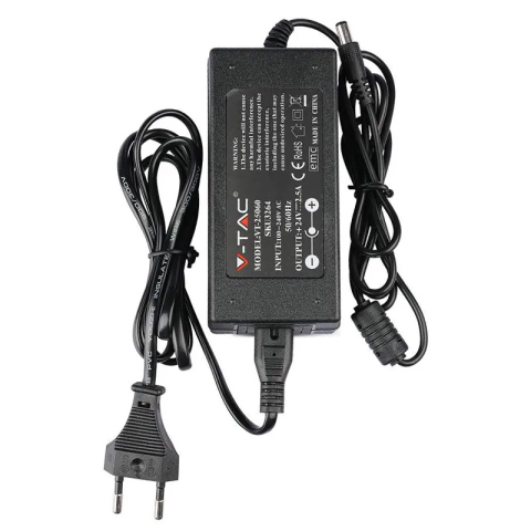 Surse-alimentatoare - Sursă Alimentare SMPS SLIM 24V 2.5A 60W V-TAC – Puternic, Compact, IP44, Durată 20.000h