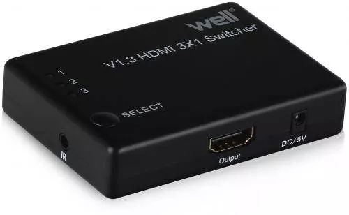 Adaptoare HDMI - Switch HDMI 3 Intrări FullHD V1.3 cu Telecomandă - Conectivitate Ușoară și Calitate Superioară