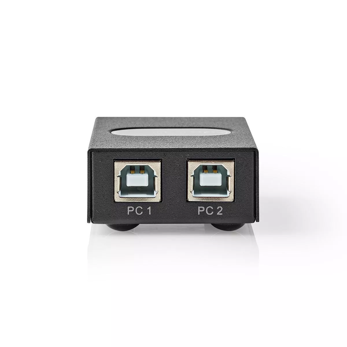 Hub-uri USB - Switch USB 2 Porturi Nedis, Control Manual, Compatibil USB 2.0/1.1, Rată 480 Mbps, Negru, Metalic