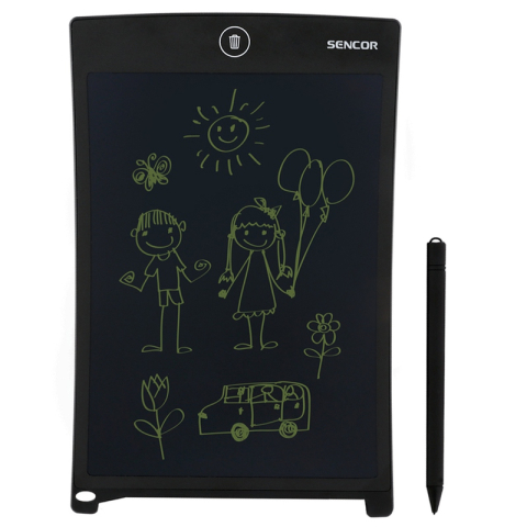 Accesorii birou - Tableta grafică pentru copii 8.5" XU STYLUS SENCOR S-SXP020BK – Ecran LCD durabil, stilus inclus, ușor de folosit