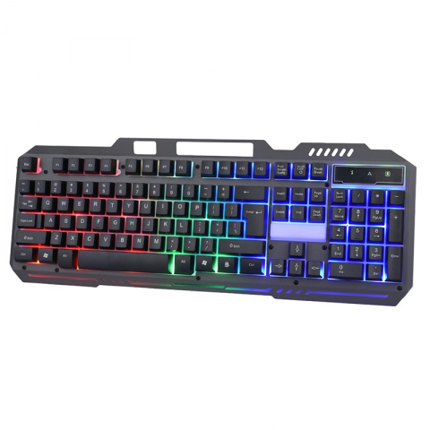 Computer-laptop - Tastatura Gaming Multimedia USB cu Iluminare Fundal LED Varr – Confort și Stil pentru Jucători Profesioniști