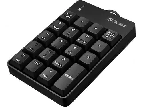 Computer-laptop - Tastatură Numerică Sandberg 630-07 USB, Negru – Rapid și Ușor de Utilizat pentru Laptopuri