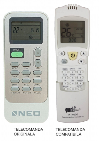 Telecomenzi aer conditionat - Telecomanda Universală pentru Aer Conditionat Neo DG11J1-01 – Compatibilitate și Funcții Complete