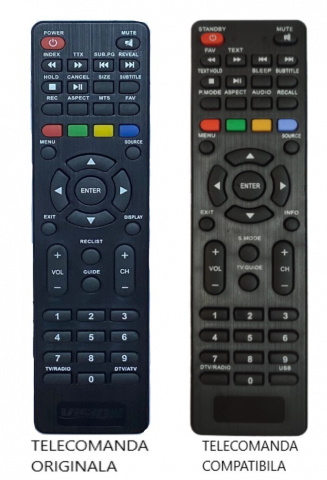 Telecomenzi - Telecomandă Compatibilă TV Vision/Smar Tech RMC/CBU/001N IIR1027 – Cod IR 1027, Compatibil Original