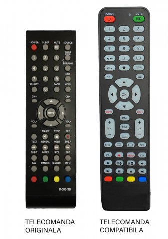 Vortex - Telecomandă Compatibilă TV Vortex B-085-SB IR 199 – Control Original și Funcționalitate Garantată