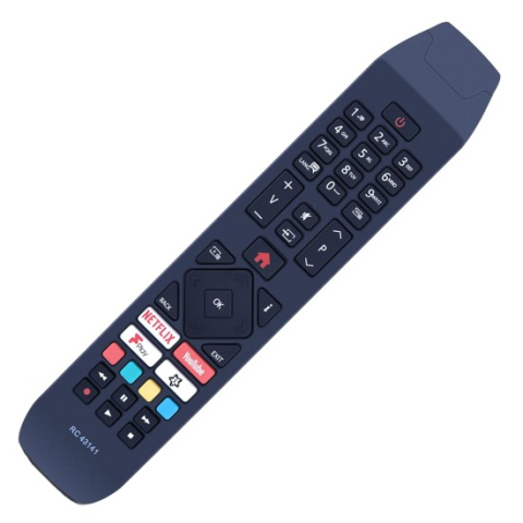 Telecomenzi TV - Telecomandă Hitachi RC43141 Smart TV Netflix + Baterii Incluse Cadou