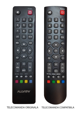 Allview - Telecomandă înlocuitoare compatibilă pentru TV Allview 32ATC5500-H1-1 IR 1282 (347-1) | Funcționează perfect