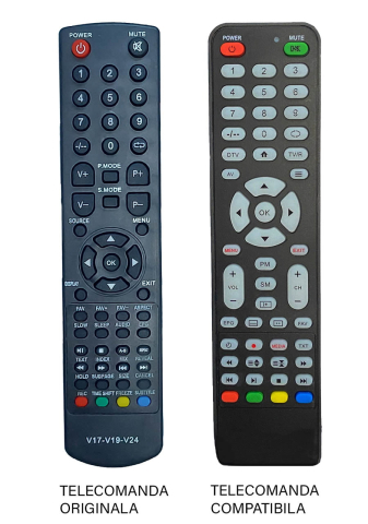 Telecomenzi TV - Telecomanda inlocuitoare compatibila TV Vortex V17-V19-V24 (457) - IoElectronice.ro