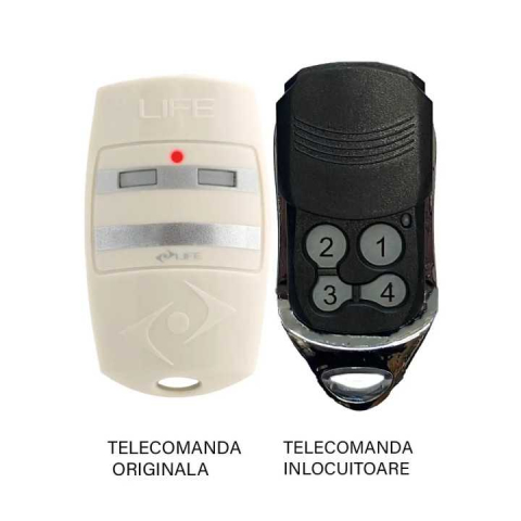 Telecomenzi RF porti - Telecomanda înlocuitoare poartă garaj Life cu 4 canale BRAVO / BRAVO4 433.92MHz Codificare LIFE Auto Code (832) – IoElectronice.ro