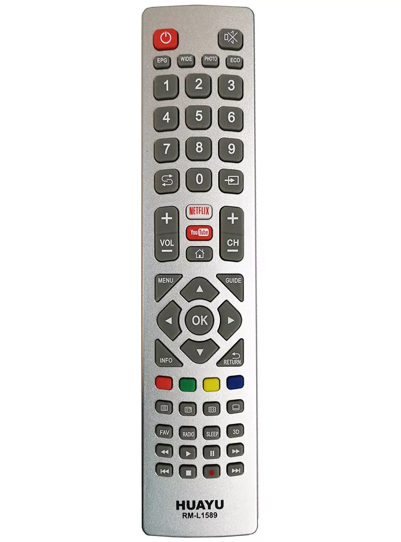 Sharp - Telecomanda TV Sharp RM-L1589 (341) compatibilă cu modele Sharp, control funcții TV standard