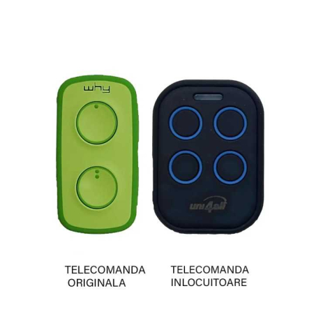 Telecomenzi RF porti - Telecomandă poartă garaj WHY Evo MINI 286-868MHz OEM, frecvență 868MHz, dimensiuni compacte, utilizare ușoară