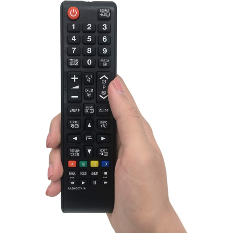 Telecomanda Samsung AA59-00741A pentru LED Smart TV, cu baterii incluse, lungime standard, compatibilitate universală. [1]