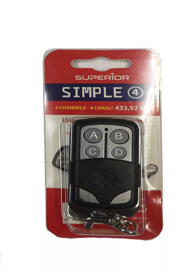 Telecomenzi RF porti - Telecomanda universala porti 433.92MHz 4 canale Superior Simple 4 (293) pentru control acces porti
