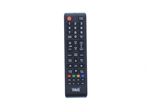 Samsung - Telecomandă universală TV LCD Samsung Well RC-UNIV-SA02-WL – Ușor de utilizat, funcționează până la 10m, baterii AAA incluses