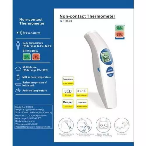 Termometru Digital Infraroșu FR850 Jiacom – Măsurare Rapidă și Precise a Temperaturii Corpului [2]