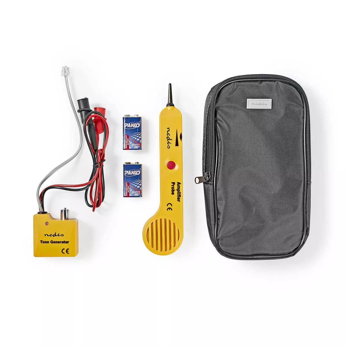 Tester cablu cu generator de ton Nedis galben, 24 luni garanție, accesoriu pentru verificarea cablurilor [1]