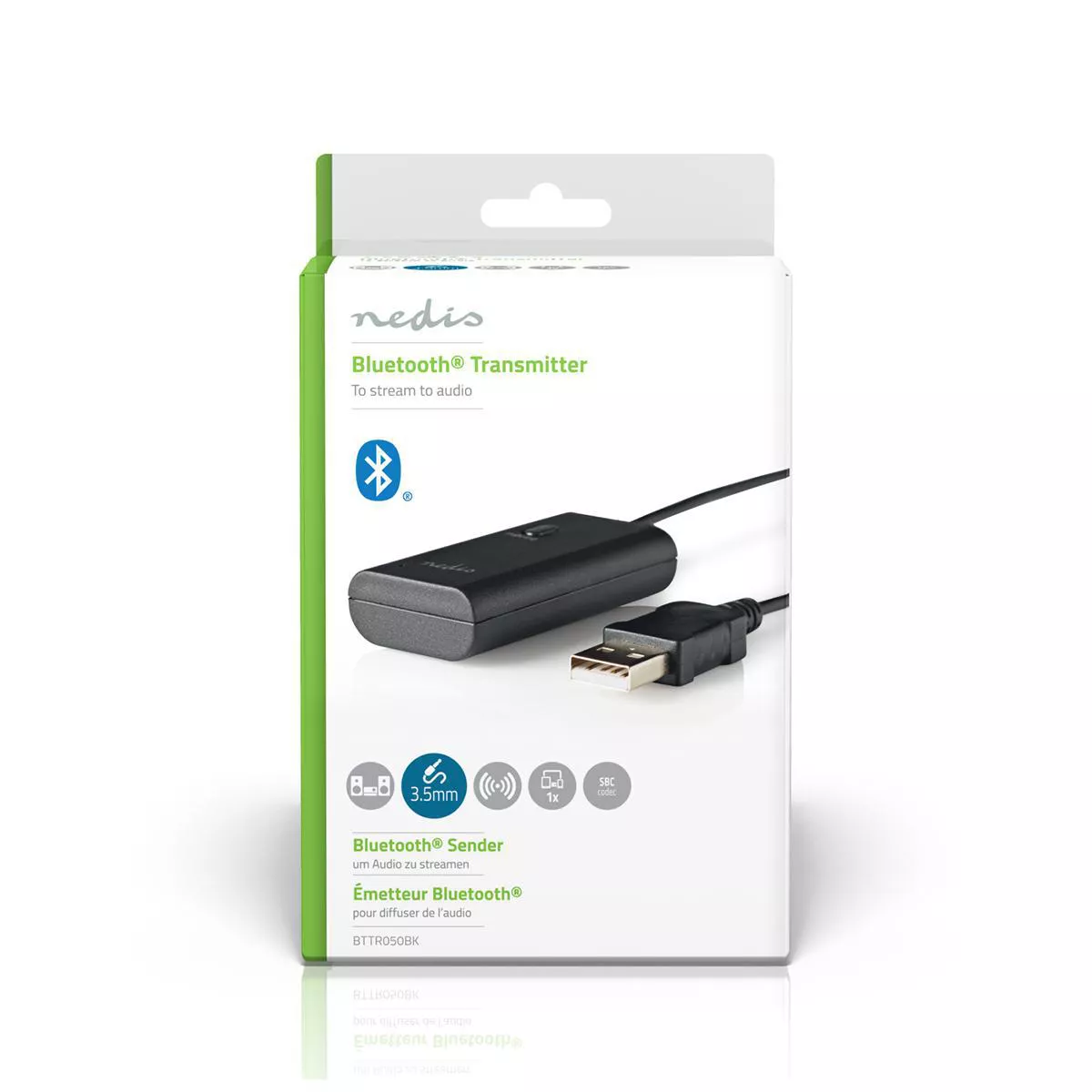 Transmitator audio wireless Nedis Bluetooth v5.0 negru 24 luni garanție persoane fizice [2]