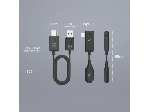 Transmitator și receptor HDMI wireless Minix C1 Full HD 1080P USB-C, distanță max. 50m, conexiune HDMI. [1]