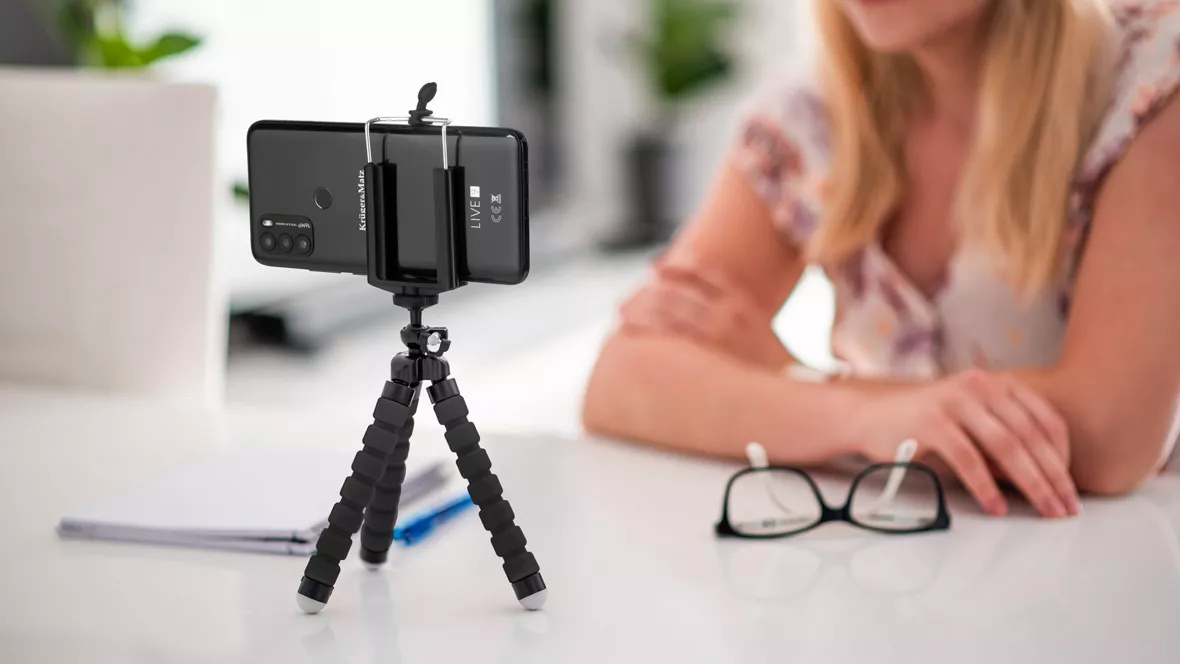 Trepied pentru telefon/cameră negru KRUGER&MATZ 12 cm lungime [1]