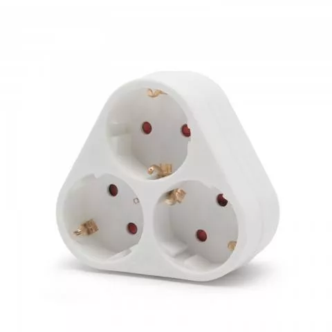 Triplu stecher 3x Schuko distribuitor triplu de perete cu împământare Delight – IoElectronice.ro [1]