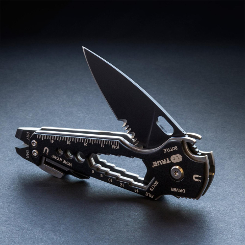 Cuțit multifuncțional TRUE UTILITY SMARTKNIFE TU6869 15 instrumente, lungime 10 cm, ideal pentru camping și activități în aer liber [2]
