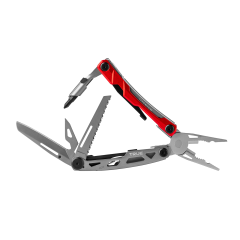 Multi Tool 7 funcții nitrură de titan TRU-MTL-0004-G TRUE UTILITY, lungime 10 cm, unelte versatile pentru camping și activități în aer liber [1]
