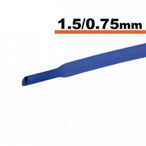Tuburi termocontractabile - Tub termocontractibil albastru 1.5mm/0.75mm 0.5m – IoElectronice.ro