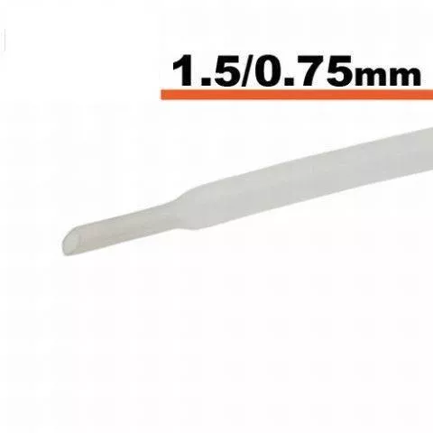 Tuburi termocontractabile - Tub termocontractibil transparent 1.5mm/0.75mm 0.5m